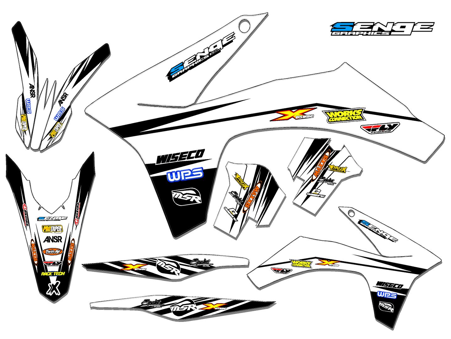 1993 1994 1995 1996 1997 KTM EXC LC4 GRAPHICS KIT DECALS 2STROKE DECO